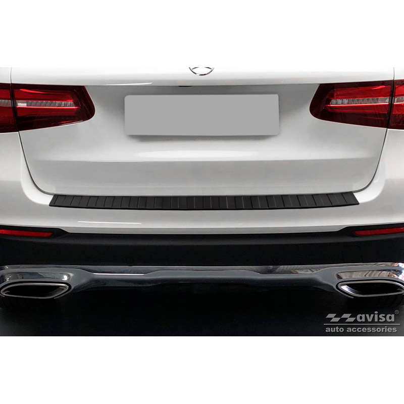 Matzwart RVS Achterbumperprotector  Mercedes GLC 5-deurs 2015-2019 & FL 2019- 'Ribs'
