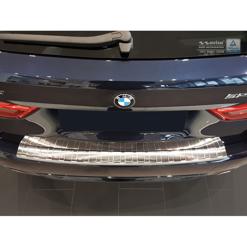Stainless Steel Rear bumper protector  BMW 5-Series G31 Touring 2017-2020 excl. M-Sport 'Ribs'