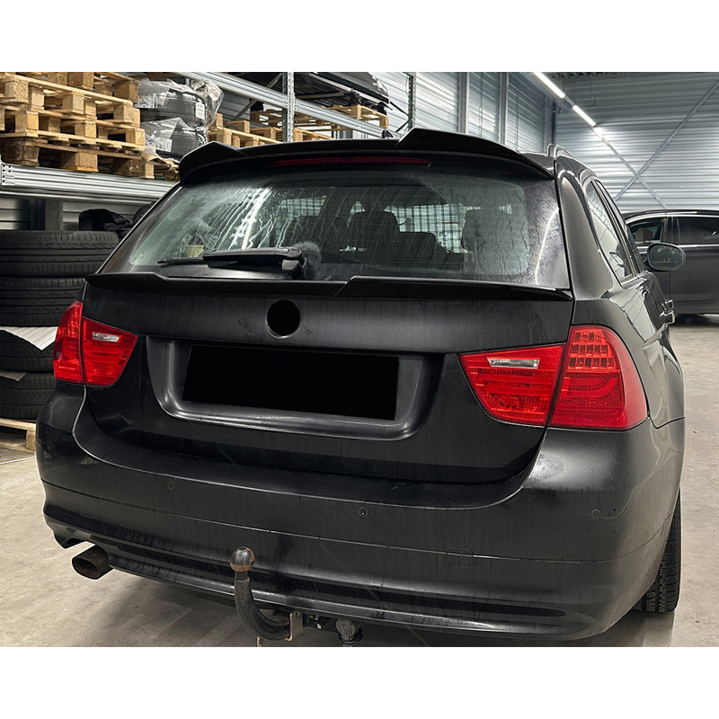 Lower mid  rear spoiler  BMW 3-Series E91 Touring 2005-2012 (ABS Glossy Black)