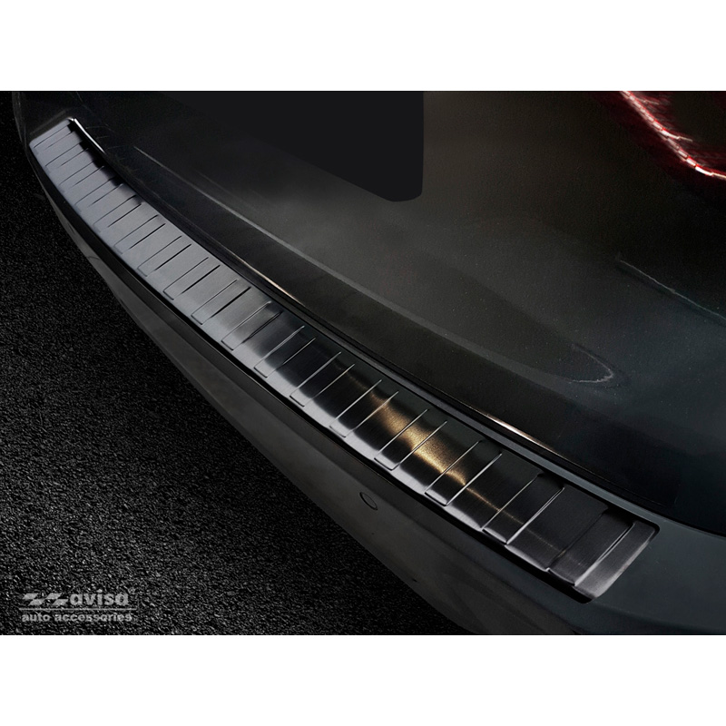 Black Stainless Steel Rear bumper protector  BMW 3-Series G21 Touring M-Package (excl. Sportline & 330e Hybrid) 2018-