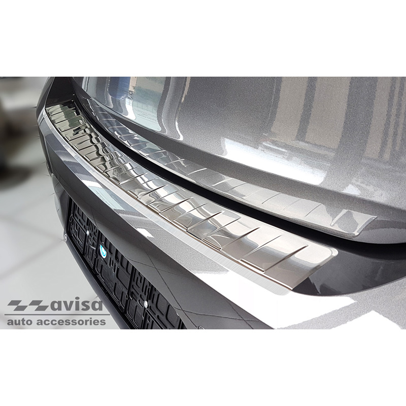 Stainless Steel Rear bumper protector  Opel Corsa F Edition/Elegance HB 5-doors 2019- 'Ribs' (excl. Equipment Ultimate)