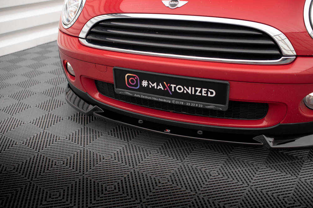 Voorspoiler Mini One R56 2006 - 2010 Maxton Glans Zwart