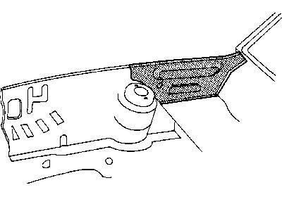 binnenschermstuk, achter bij schutbord, links Ford Escort, 1980-