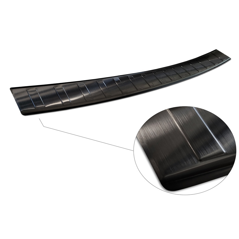 Zwart RVS Achterbumperprotector  BMW X6 F16 2014-2019 'Ribs' excl. M-Pakket