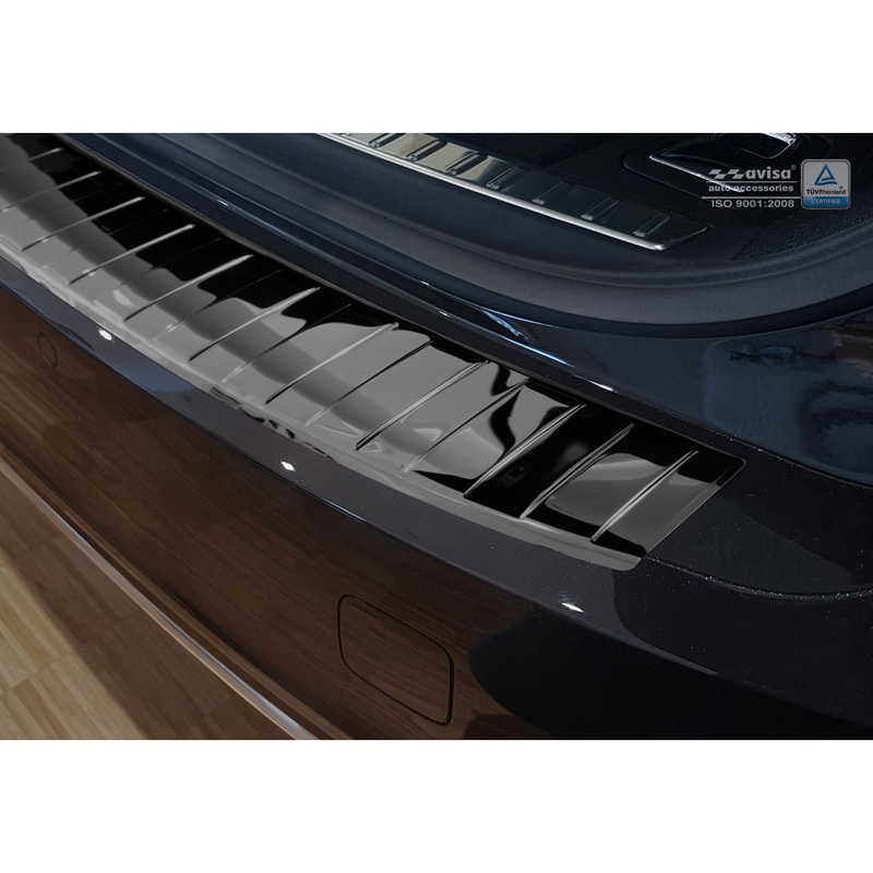 Black Mirror Stainless Steel Rear bumper protector  Volvo V90 9/2016- 'Ribs'