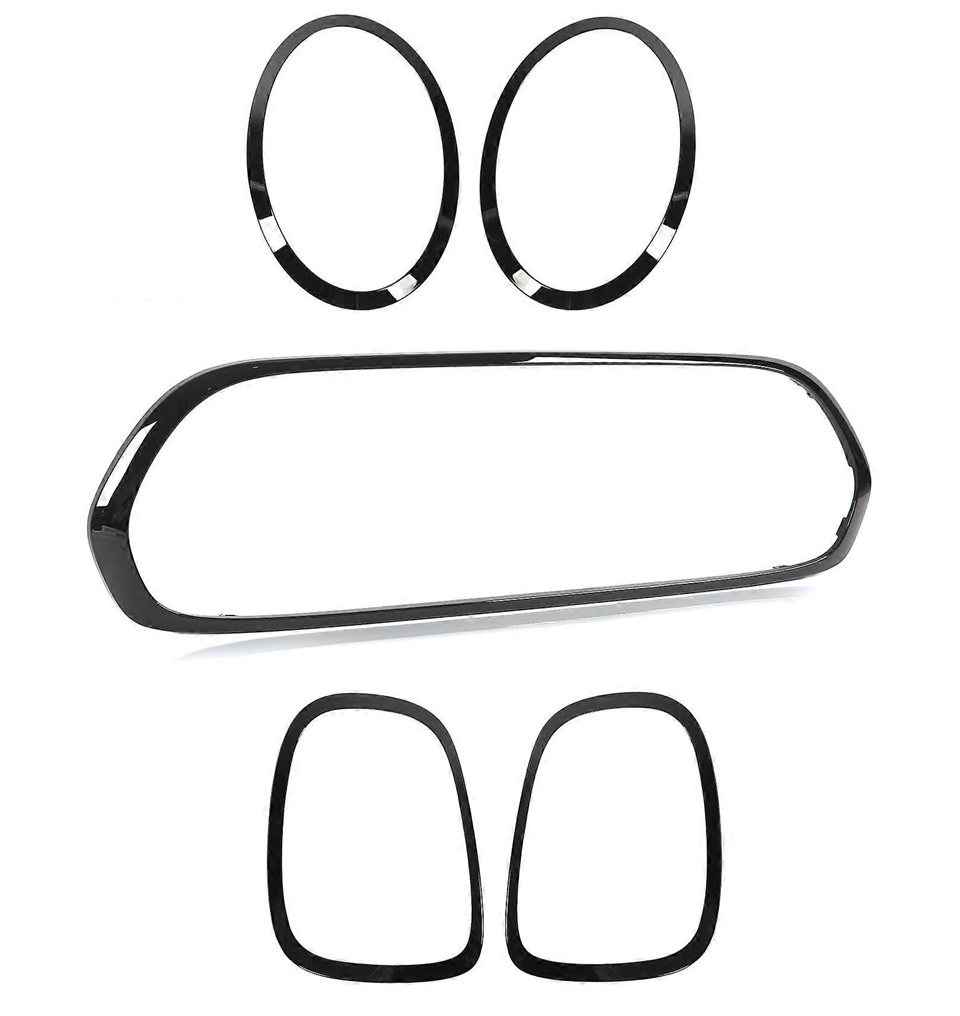 Black-Out pakket Mini Cooper JCW F55 F56 F57 14-21 Grill / Koplampen en Achterlichtringen