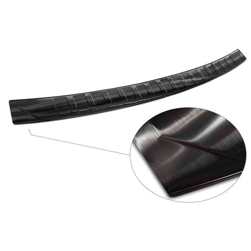 Black Stainless Steel Rear bumper protector  BMW X5 F15 2013-2018 with M-Pakage 'Ribs'