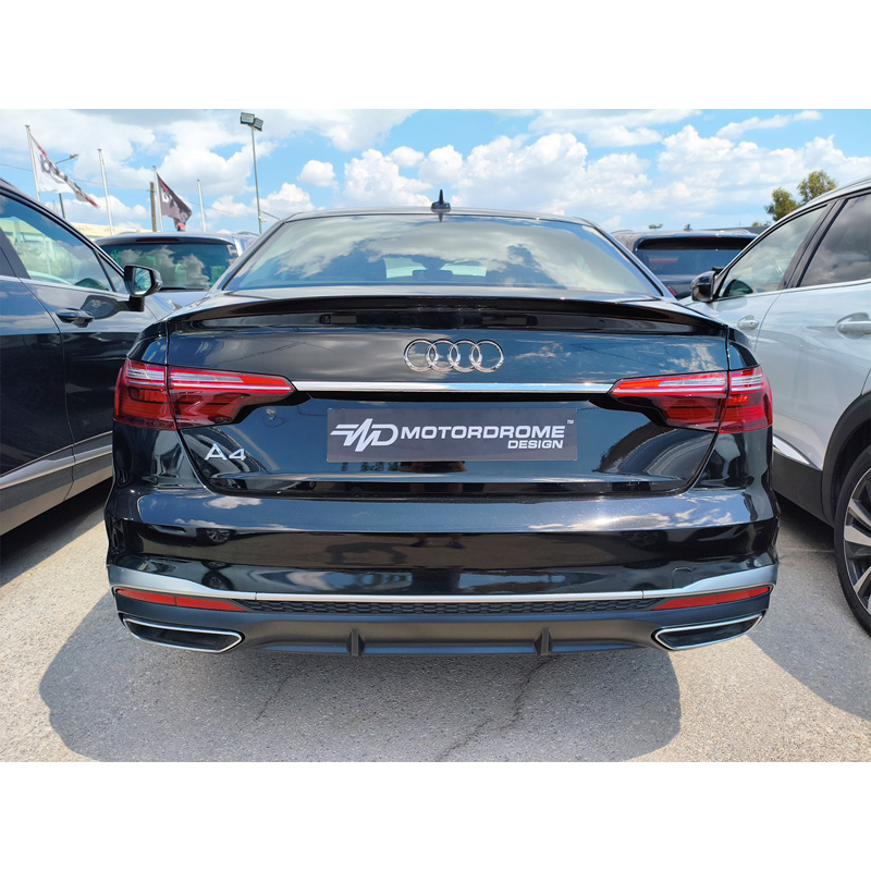 Motordrome Trunk spoiler lip  Audi A4 B9 Sedan 2015-2024 (PU)