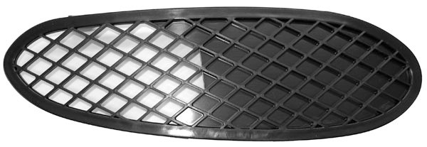 Bumper Grill R.AU.W220 98-00 ZWART