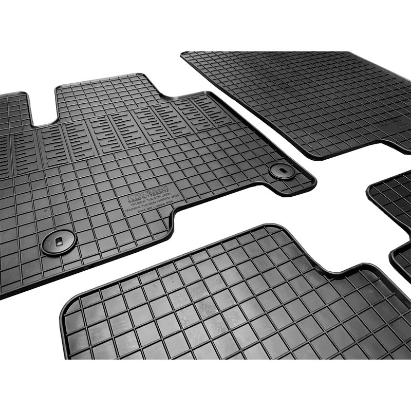 Rubber car mats set  Hyundai Tucson (NX4E) Full Hybrid 2020- (4-pieces + fixing system)