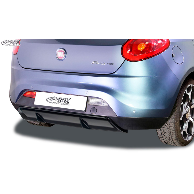 Rear bumper skirt 'Diffusor'  Fiat Bravo (198) 2007-2014 (ABS glossy black)