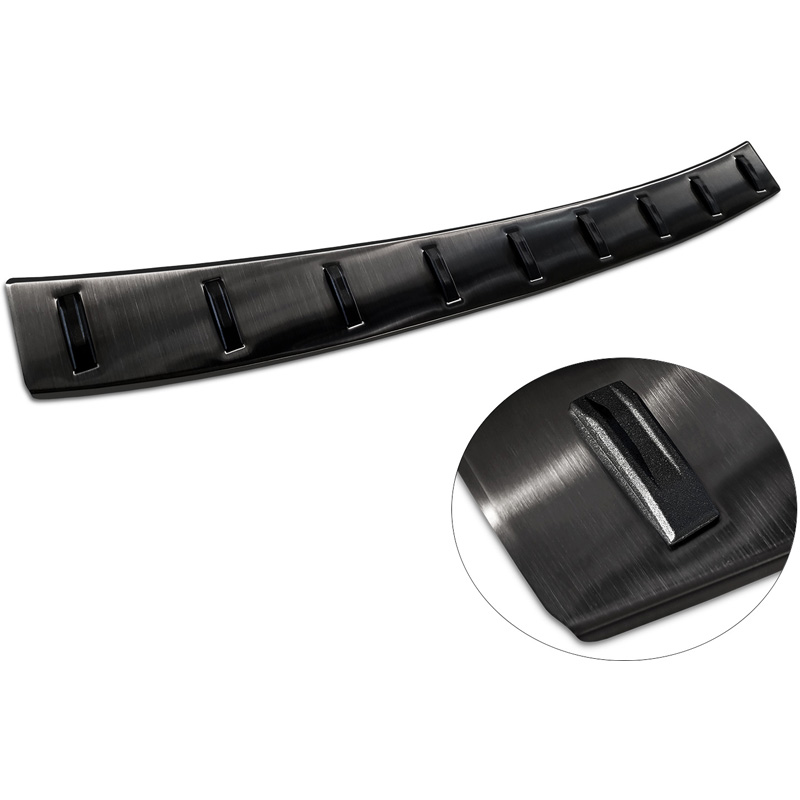 Black Stainless Steel Rear bumper protector  Volkswagen Golf VII Variant Facelift 2017-2019 (incl. R-Line) 'STRONG EDITION'