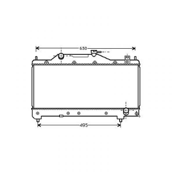 Radiator AVENSIS 1.8 99-03 325x660mm 1.8 95 KW +/-AC