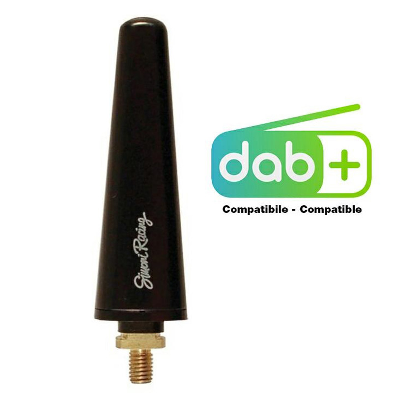 Simoni Racing Aluminum 'Real' Antenna Special M6 - Black - Length 6cm -  Alfa/Fiat/Lancia