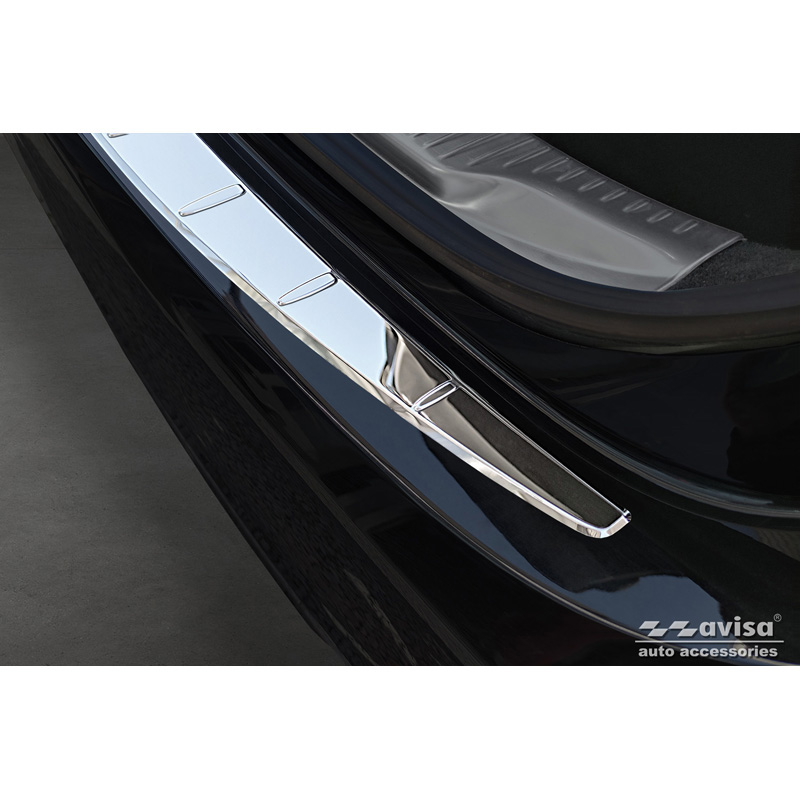 Chrome Stainless Steel Rear bumper protector  Mercedes S-Class (W223) 2020- 'Ribs'