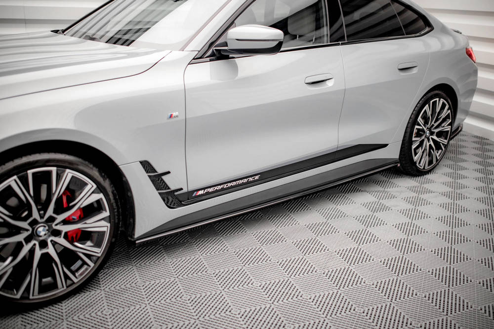 Zijskirts V.2 BMW i4 G26 M Pakket Maxton Glans Zwart