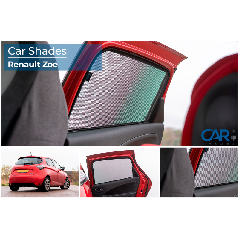 Set Car Shades (rear side doors)  Renault Zoe 2013-2019 & 2019- (2-pieces)