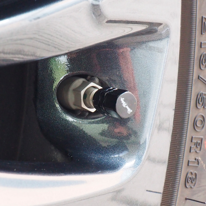 Simoni Racing Ventielkapjes Hexagonal - Aluminium Zwart - 4 stuks