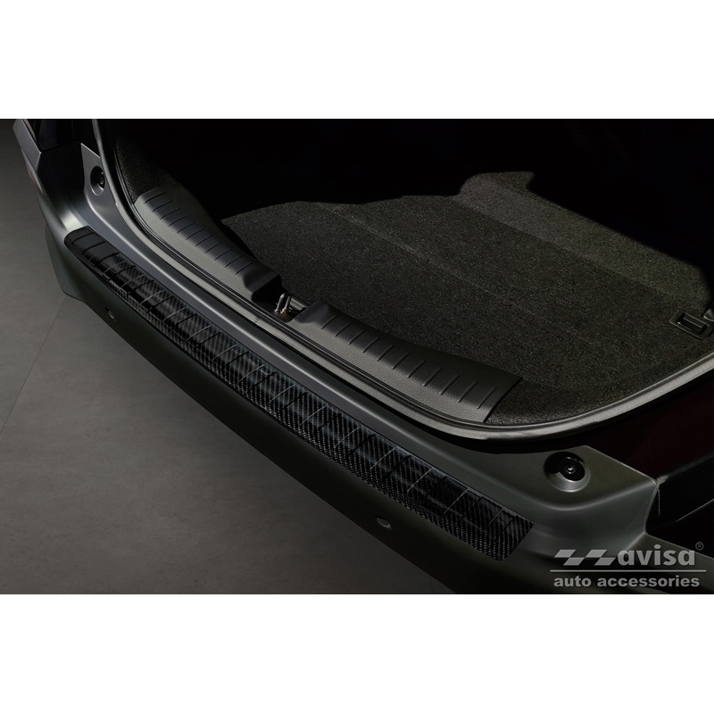 Real 3D Carbon Rear bumper protector  Honda Jazz Crosstar Hybrid 2020- 'Ribs'