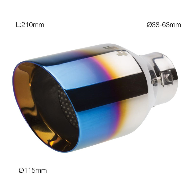 Simoni Racing Uitlaatsierstuk Rond/Schuin Ti-Tip - Ø114xL210mm - Montage ->60mm