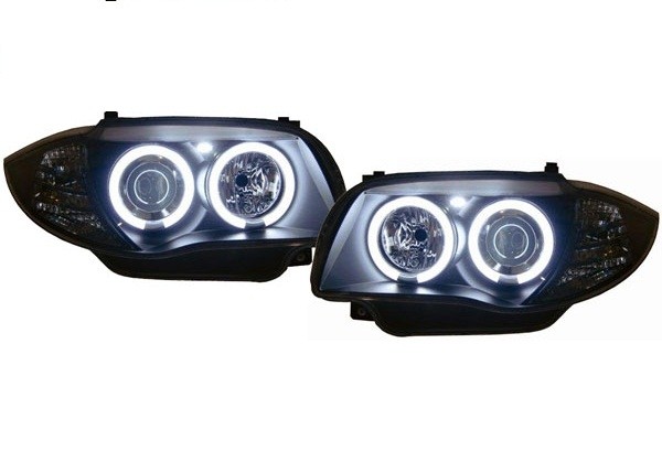 Koplampen BMW E81/E87 Angel Eyes Ice CCFL