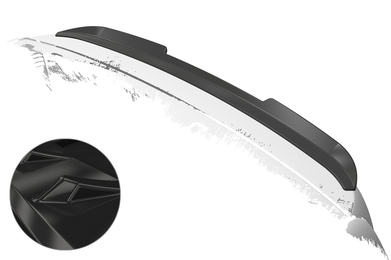 Spoiler VW Caddy 4 (Typ SA) CSR glans Zwart