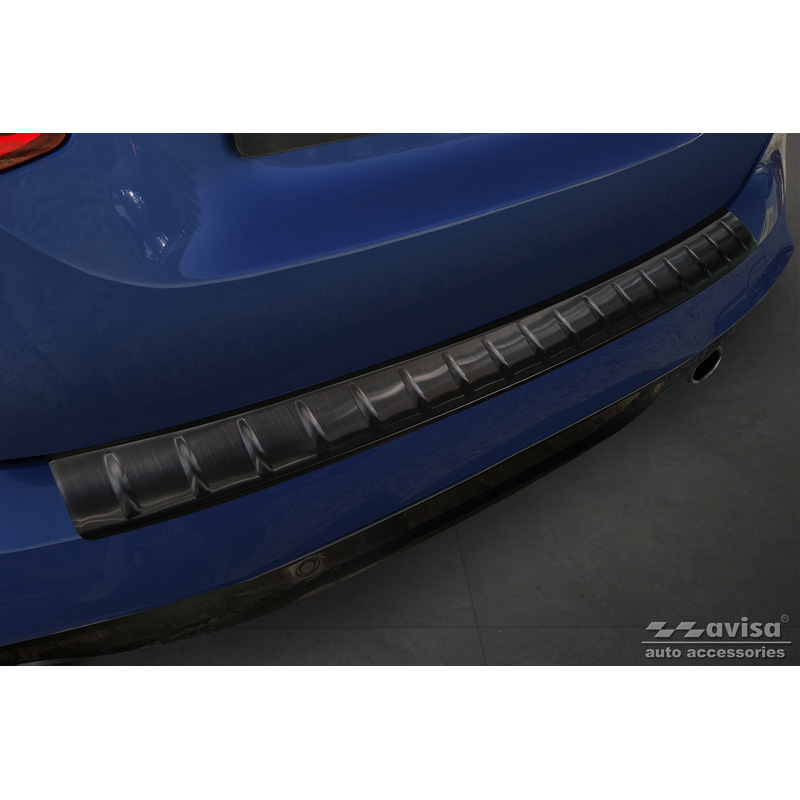 Black Stainless Steel Rear bumper protector  BMW 2 Active Tourer F45 2013-2021 with M-Pakage 'Ribs'