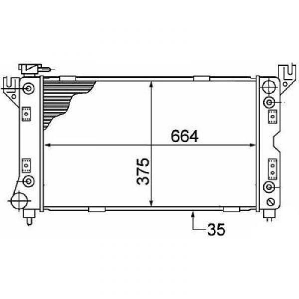 Radiator CHRYSLER VOYAGER 96-01 650x380 2.02.43.0 +/-AC