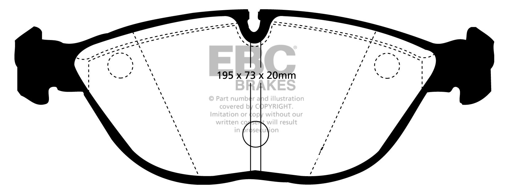 EBC Brakes MERCEDES E-Class (W210) E430 4-Matic 97-2002 Remblokk