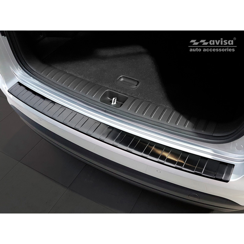 Zwart RVS Achterbumperprotector  Hyundai Tucson FL 2018- 'Ribs'
