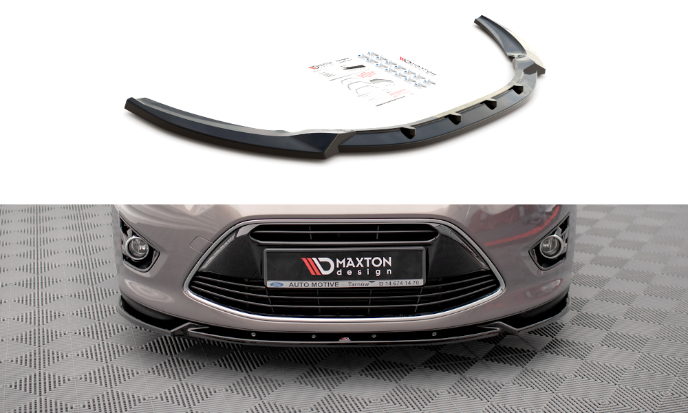 Voorspoiler Ford C-Max MK2 Maxton Glans Zwart