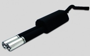 muffler Audi A4 B5 V6 1994-2001 RVS eindstuk 2x80mm rond ulter