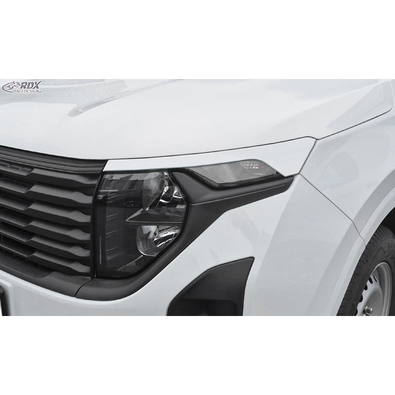 RDX Scheinwerferblenden passend für Ford Transit Courier & Tourneo Courier 2023- (ohne LED-Blinker & DRL) (ABS Glänzend Weiß)