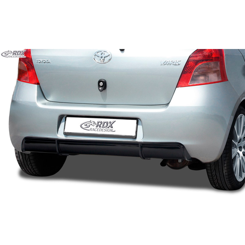 Rear bumper skirt 'Diffusor'  Toyota Yaris P9 2005-2008 (ABS glossy black)