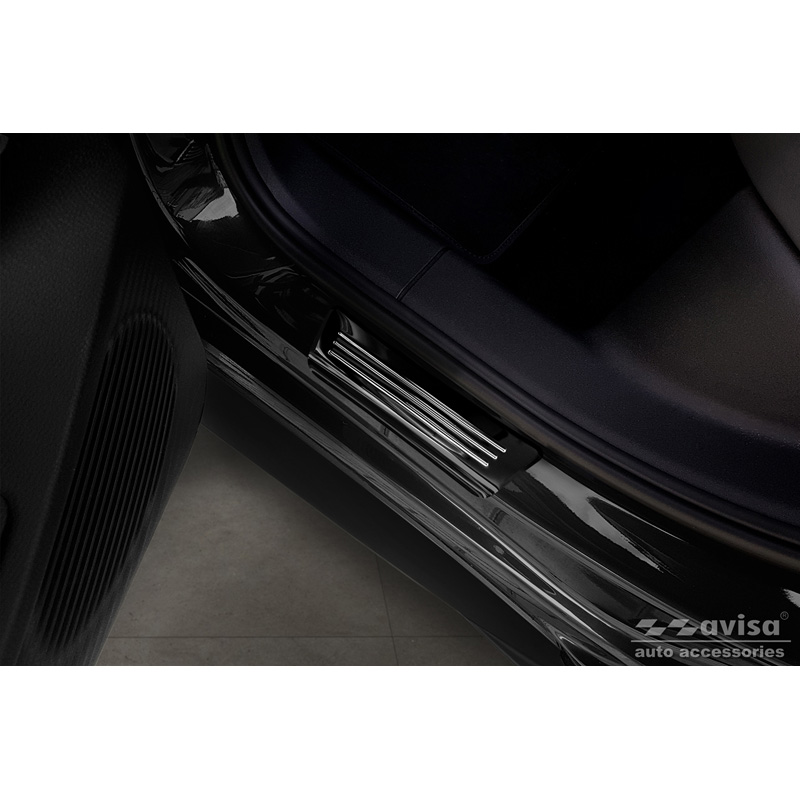 Zwart RVS Instaplijsten  Volkswagen ID.3 2020-2023 & FL 2023- 'E-Power' - 4-delig