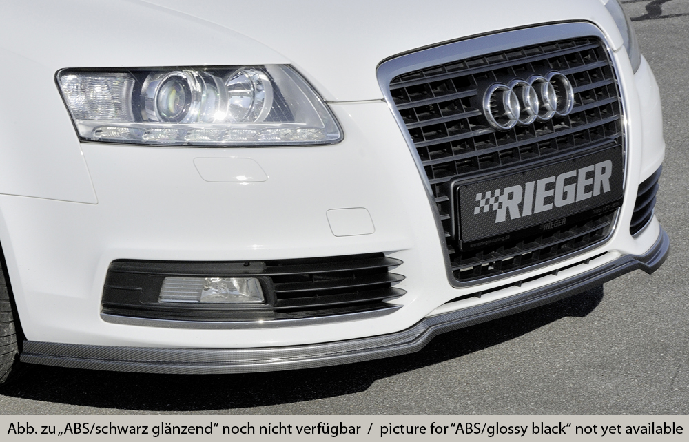 Voorspoiler Audi A6 C6 08-11 Glans Zwart
