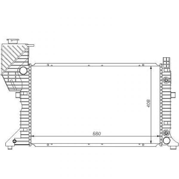 Radiator SPRINTER 95->> 680x408 2.3/2.3D/2.3TD +/-AC