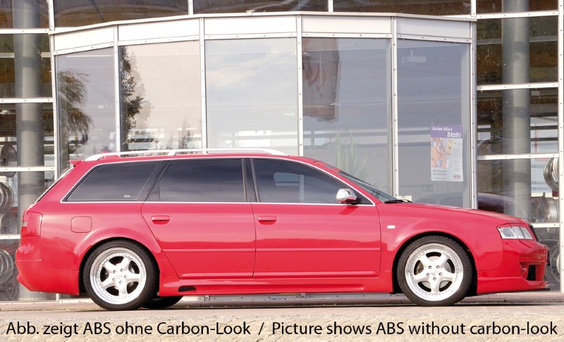 Zijskirts Audi A6 4B ABS Carbon-look Rieger