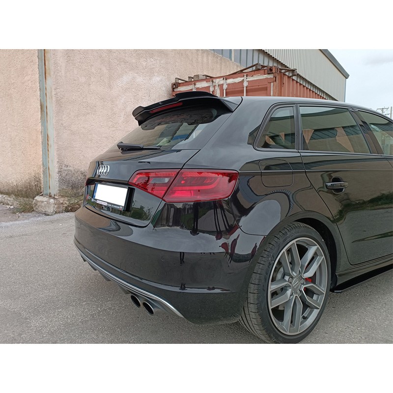 Roof spoiler (Spoiler Cap)  Audi A3 (8V) S-Line/S3 Hatchback/Sportback 2012-2016 (ABS Glossy black)