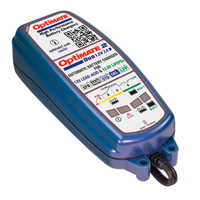 Optimate 2 DUO - 5-step 12V/12,8V 2A Battery charger-maintainer
