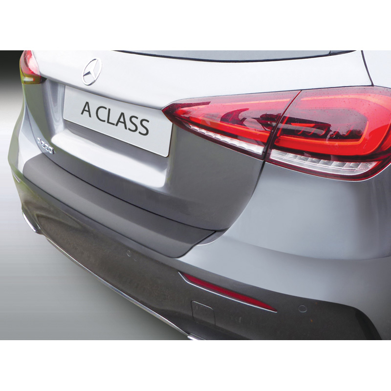 ABS Rear bumper protector  Mercedes A-Class W177 AMG-Line 2018- Black