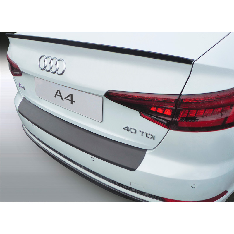 ABS Rear bumper protector  Audi A4 Sedan 10.2018-09.2019 Black