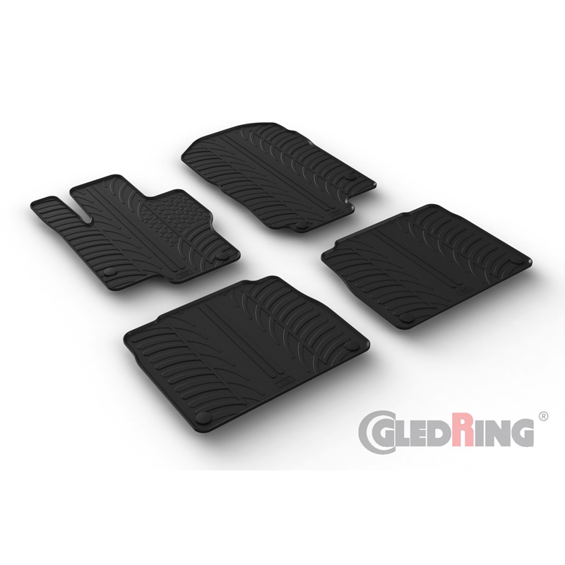 Rubbermatten  Mercedes GLS (X167) 2019- (T profiel 4-delig + montageclips)