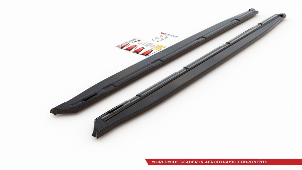 Zijskirts Skoda Kodiaq Mk1 Sportline/RS (Met spatlappen) Maxton Glans zwart