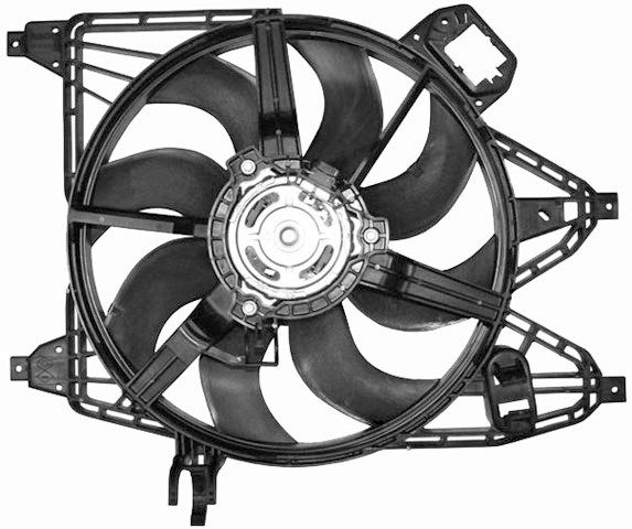 Radiator FAN COMPLEET KANGOO 02-07 383mm 1.5 DCI65 82PS/1.9 DCI