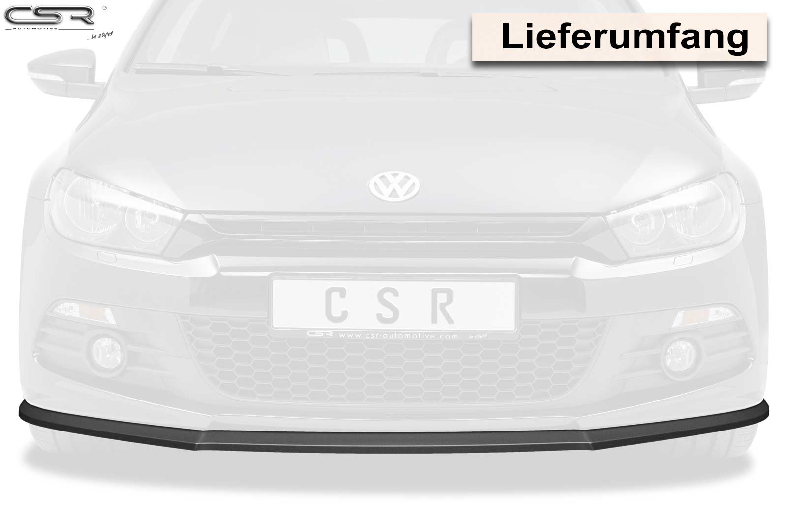 Voorspoiler Volkswagen Scirocco R-Line CSR Mat Zwart