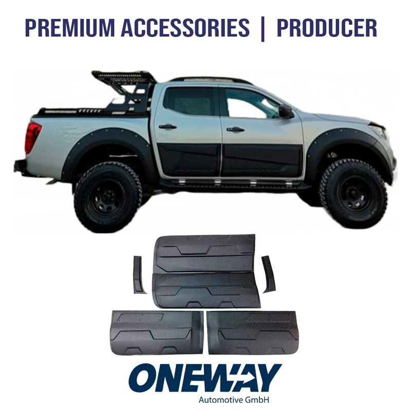 Deurpanelen  Ford Ranger T6/T7/T8 2012-2022 (Jumbo) - Glanzend zwart