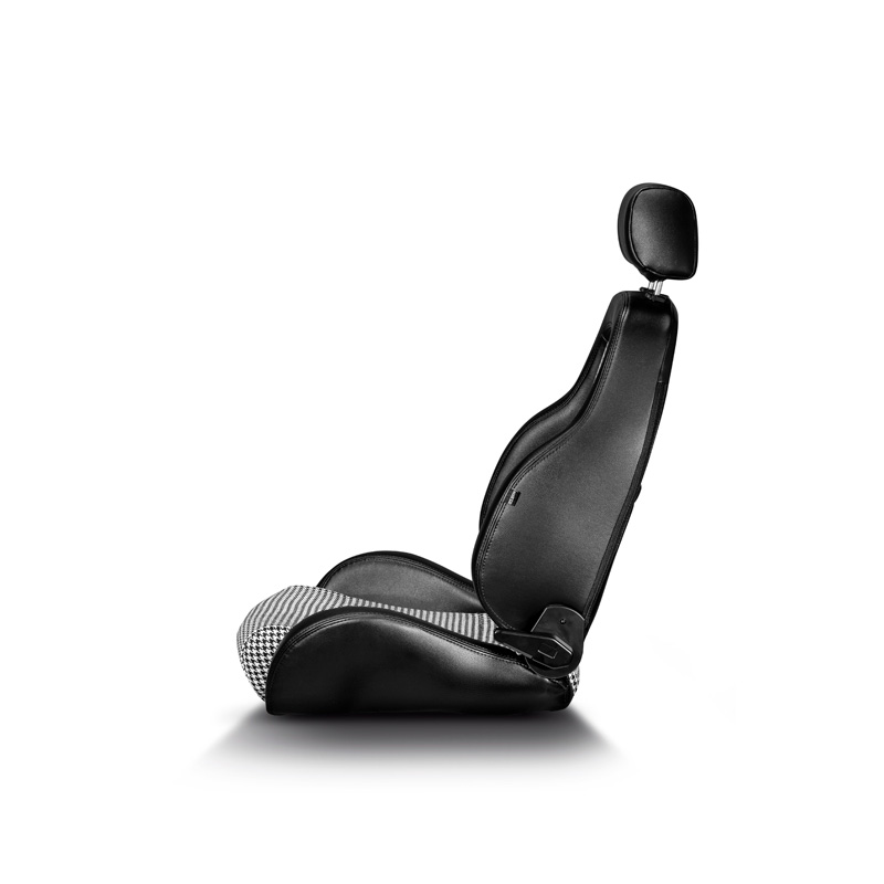 Sparco Sportstoel GT - Zwart Skai + Zwart/Wit 'Retro' Microvezel - Verstelbaar