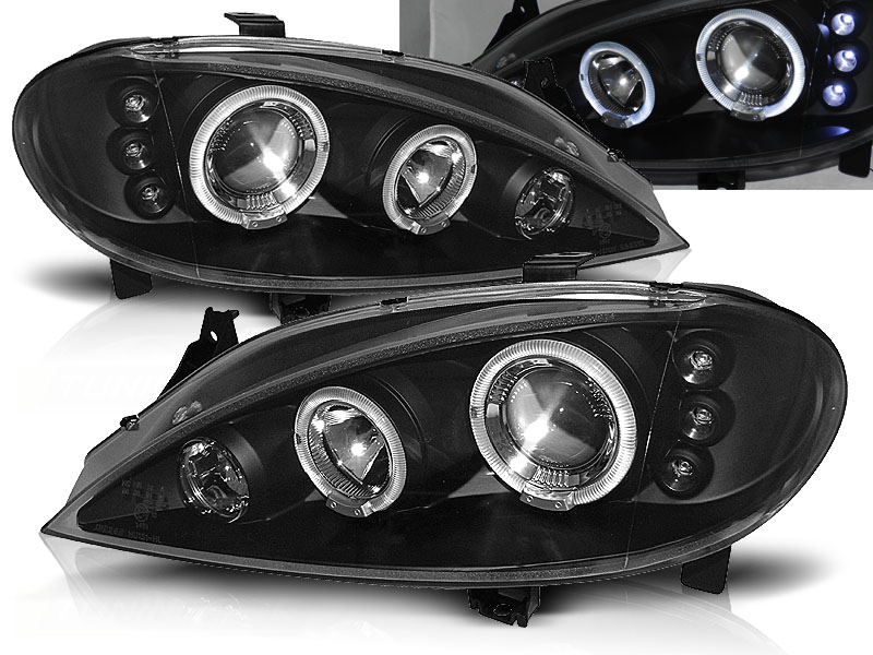 Koplampen Renault Megane 99-02 Zwart