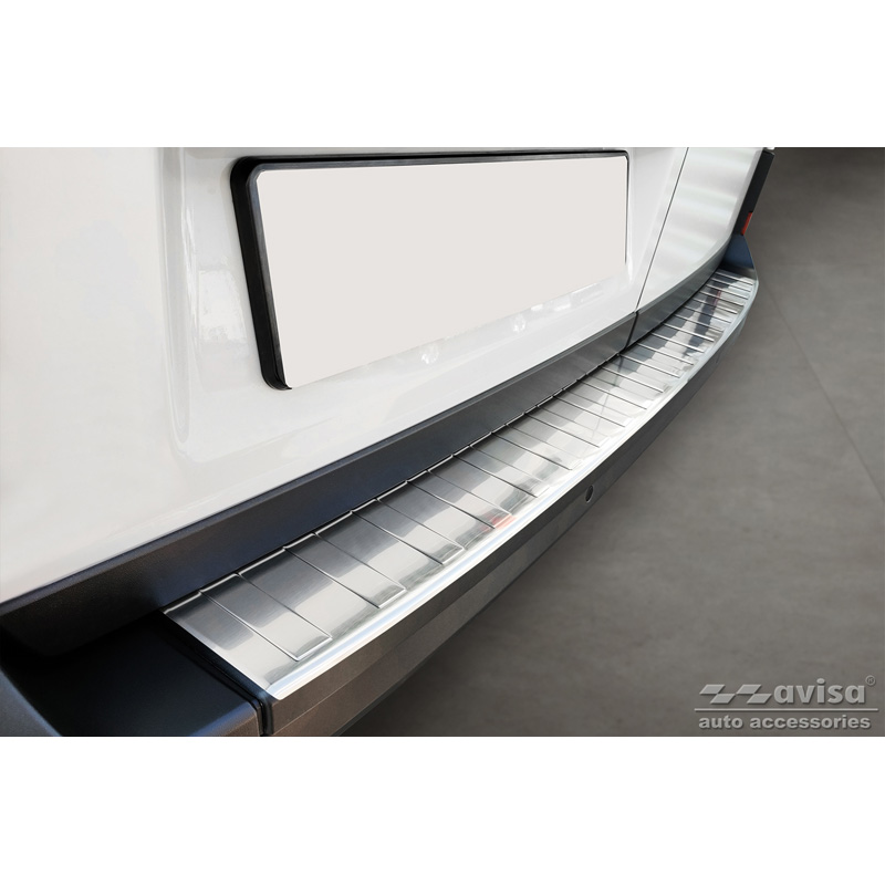 Stainless Steel Rear bumper protector  Volkswagen Crafter & MAN TGE 2017- 'Ribs' ('XL'-version)